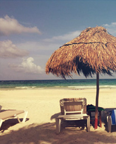 Palapa en la playa